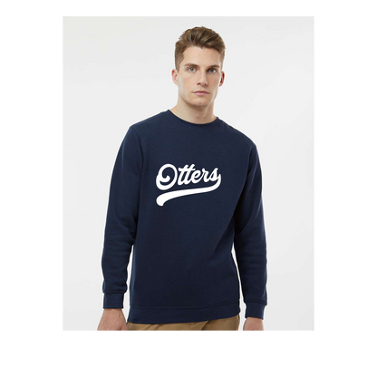 Adult Otter Script Crewneck Sweatshirt