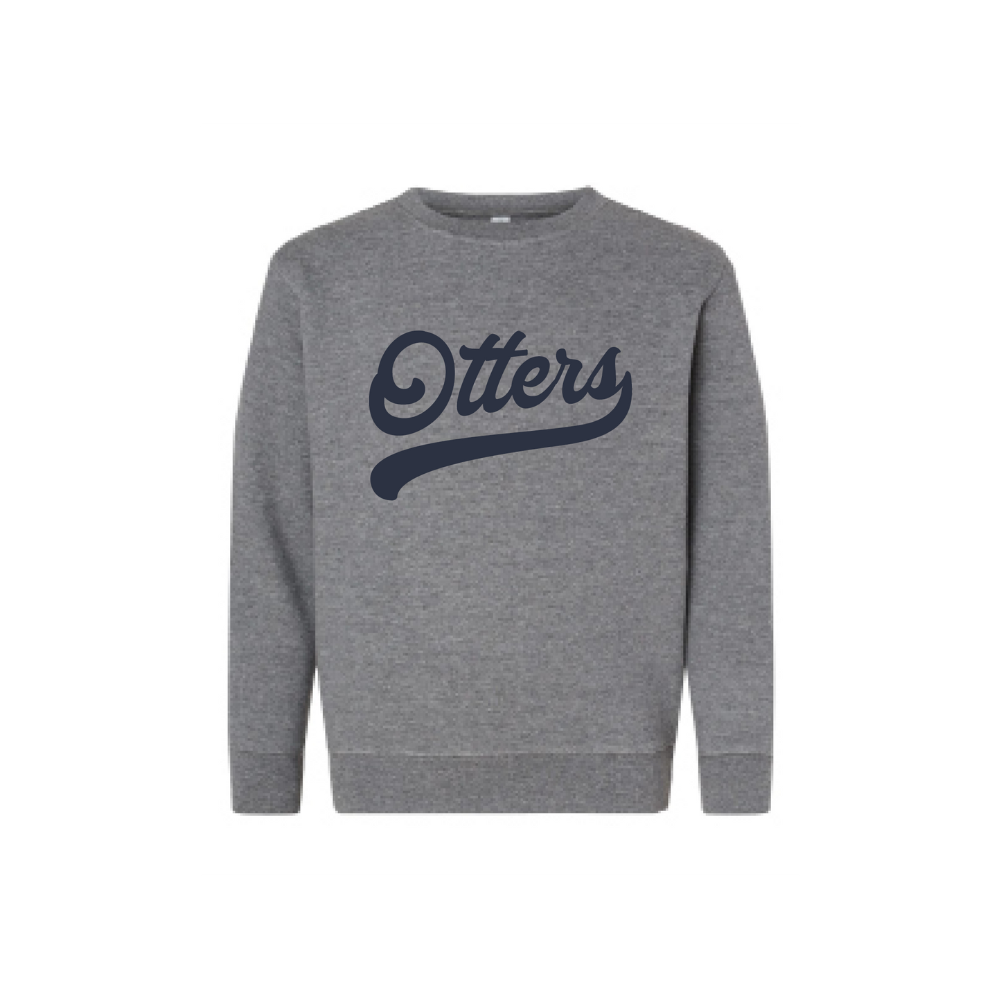 Adult Otter Script Crewneck Sweatshirt