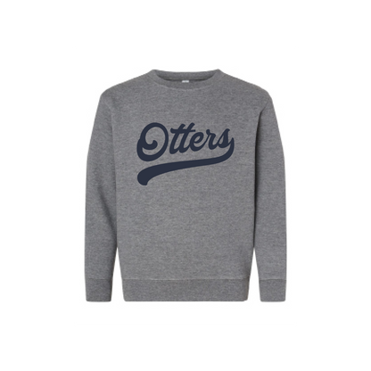 Adult Otter Script Crewneck Sweatshirt