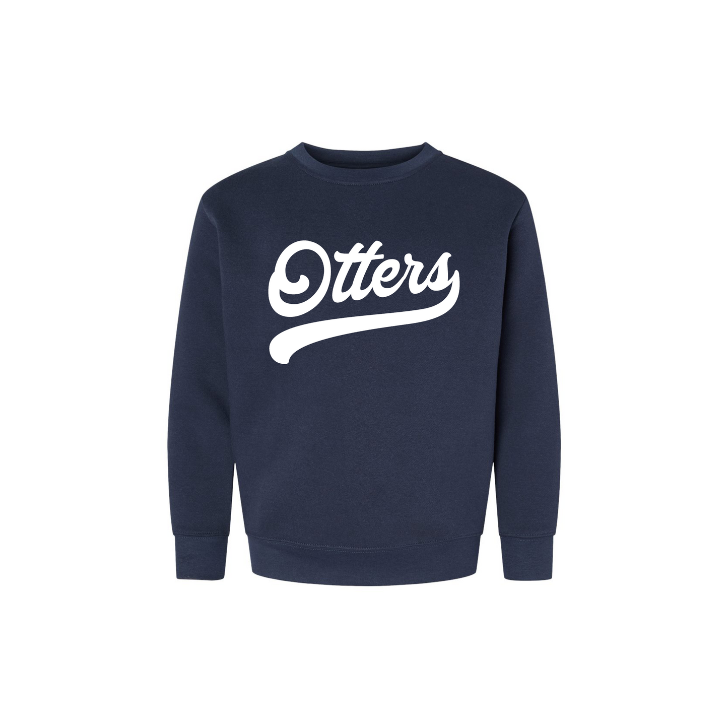 Adult Otter Script Crewneck Sweatshirt