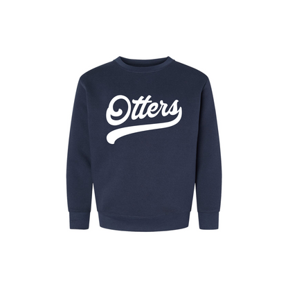 Adult Otter Script Crewneck Sweatshirt